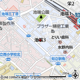 愛知県知立市池端3丁目40周辺の地図