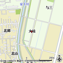 愛知県豊田市上郷町（大境）周辺の地図