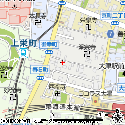 滋賀県大津市御幸町1-34周辺の地図
