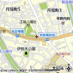 中日新聞社　大府通信局周辺の地図