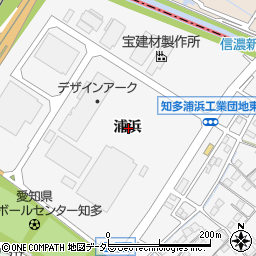 愛知県知多市八幡浦浜周辺の地図
