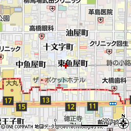 京都府京都市中京区東魚屋町周辺の地図