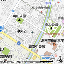 ティエス調剤薬局　湖南中央店周辺の地図