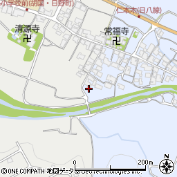 滋賀県蒲生郡日野町仁本木586周辺の地図