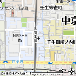 京都府京都市中京区壬生花井町13周辺の地図