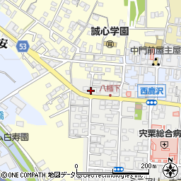 八幡神社下周辺の地図