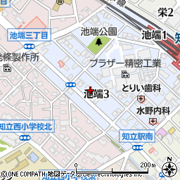 愛知県知立市池端3丁目39周辺の地図