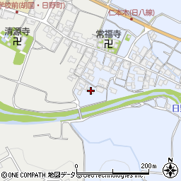 滋賀県蒲生郡日野町仁本木593周辺の地図