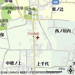 京都府亀岡市曽我部町西条（下千代）周辺の地図