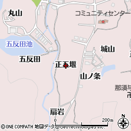 京都府亀岡市下矢田町正五堰周辺の地図