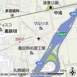 愛知県知立市牛田町新田北22周辺の地図