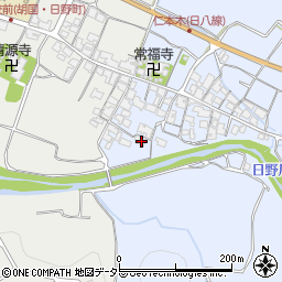 滋賀県蒲生郡日野町仁本木592周辺の地図