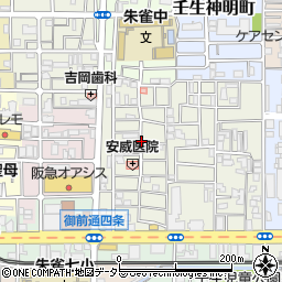 京都府京都市中京区壬生森町周辺の地図