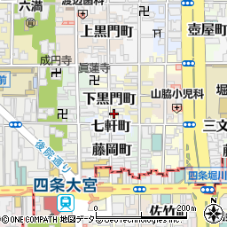 京都府京都市中京区下黒門町454周辺の地図