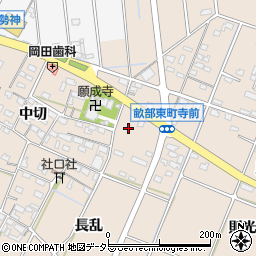愛知県豊田市畝部東町寺前周辺の地図