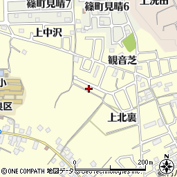 京都府亀岡市篠町篠上北裏周辺の地図