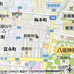 祇園美遊倶楽部周辺の地図