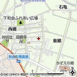愛知県豊田市和会町東郷周辺の地図
