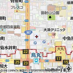 京都府京都市中京区元法然寺町周辺の地図