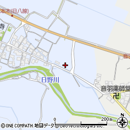 滋賀県蒲生郡日野町仁本木404周辺の地図