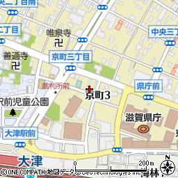 滋賀県大津市京町3丁目周辺の地図