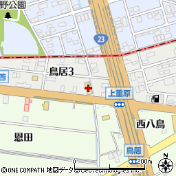 ゆず庵知立店周辺の地図