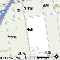 愛知県知立市牛田町（小池）周辺の地図