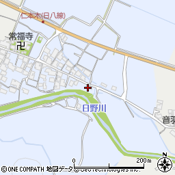 滋賀県蒲生郡日野町仁本木627周辺の地図