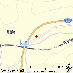 愛知県新城市川合浅井平12周辺の地図