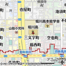 京都市立堀川高等学校周辺の地図