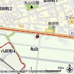 愛知県知立市上重原町丸山周辺の地図