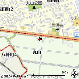 愛知県知立市上重原町（丸山）周辺の地図