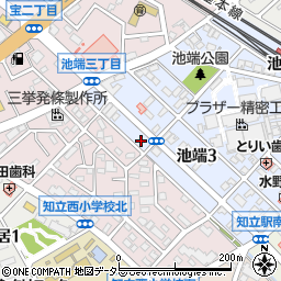 愛知県知立市池端3丁目79周辺の地図