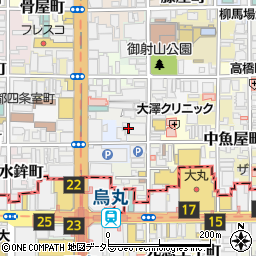 京都府京都市中京区元竹田町周辺の地図