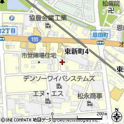 愛知県刈谷市東新町周辺の地図
