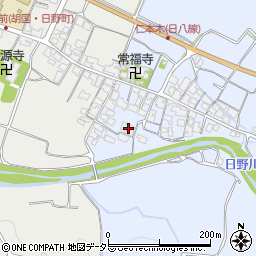 滋賀県蒲生郡日野町仁本木597周辺の地図
