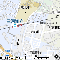 愛知県知立市山町五八山周辺の地図