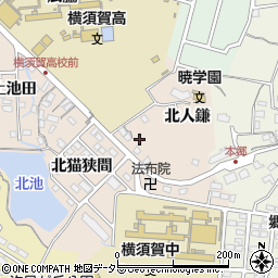 愛知県東海市高横須賀町人鎌周辺の地図