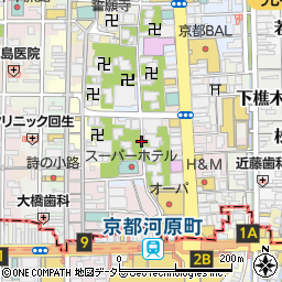 裏寺町通周辺の地図