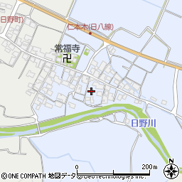 滋賀県蒲生郡日野町仁本木616周辺の地図