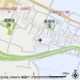 滋賀県蒲生郡日野町仁本木584周辺の地図