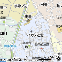京都府亀岡市篠町野条イカノ辻北72周辺の地図