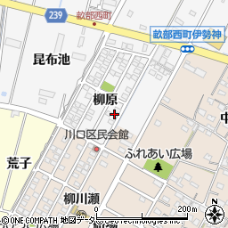 愛知県豊田市畝部西町柳原1-86周辺の地図