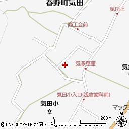 静岡県浜松市天竜区春野町気田774周辺の地図