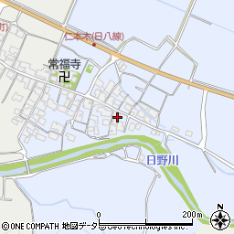 滋賀県蒲生郡日野町仁本木621周辺の地図