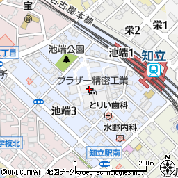 愛知県知立市池端周辺の地図