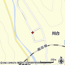 愛知県新城市川合赤沢周辺の地図