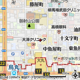 京都府京都市中京区貝屋町周辺の地図