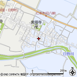 滋賀県蒲生郡日野町仁本木607周辺の地図