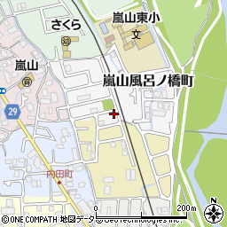 京都府京都市西京区嵐山風呂ノ橋町2-61周辺の地図